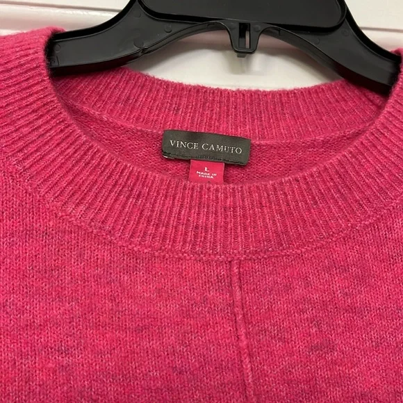 Vince Camuto Oversized Sweater Drop Shoulder Pink Comfy Sweater Women’s Size L - Picture 6 of 14